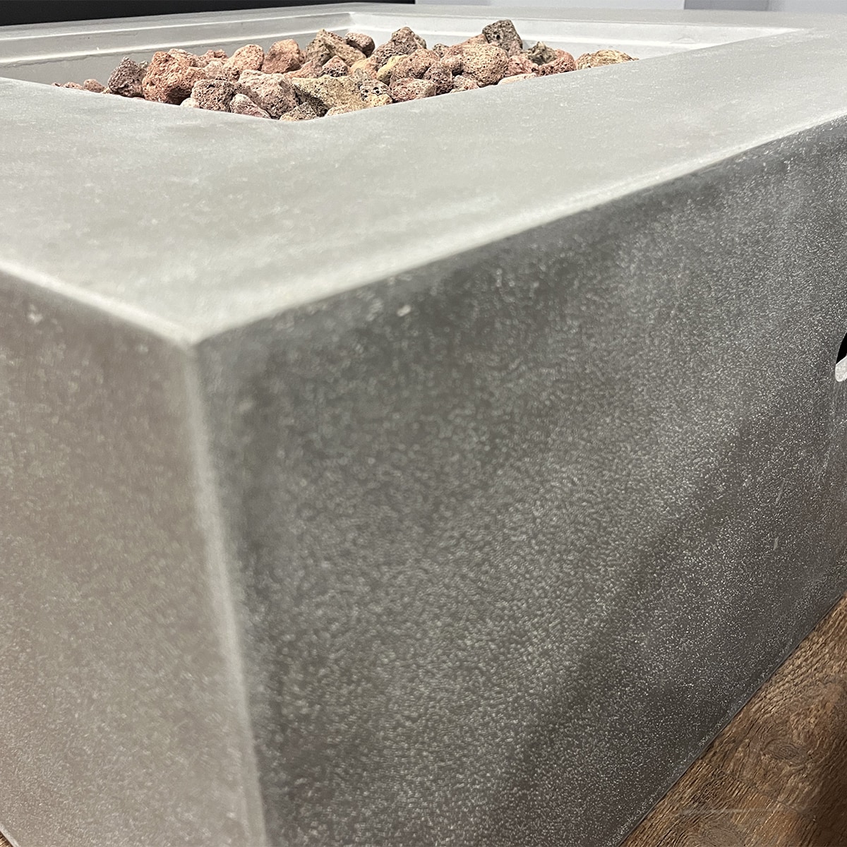 Mesa de exterior con brasero LPG Loa gris de 16 kw Gris-4