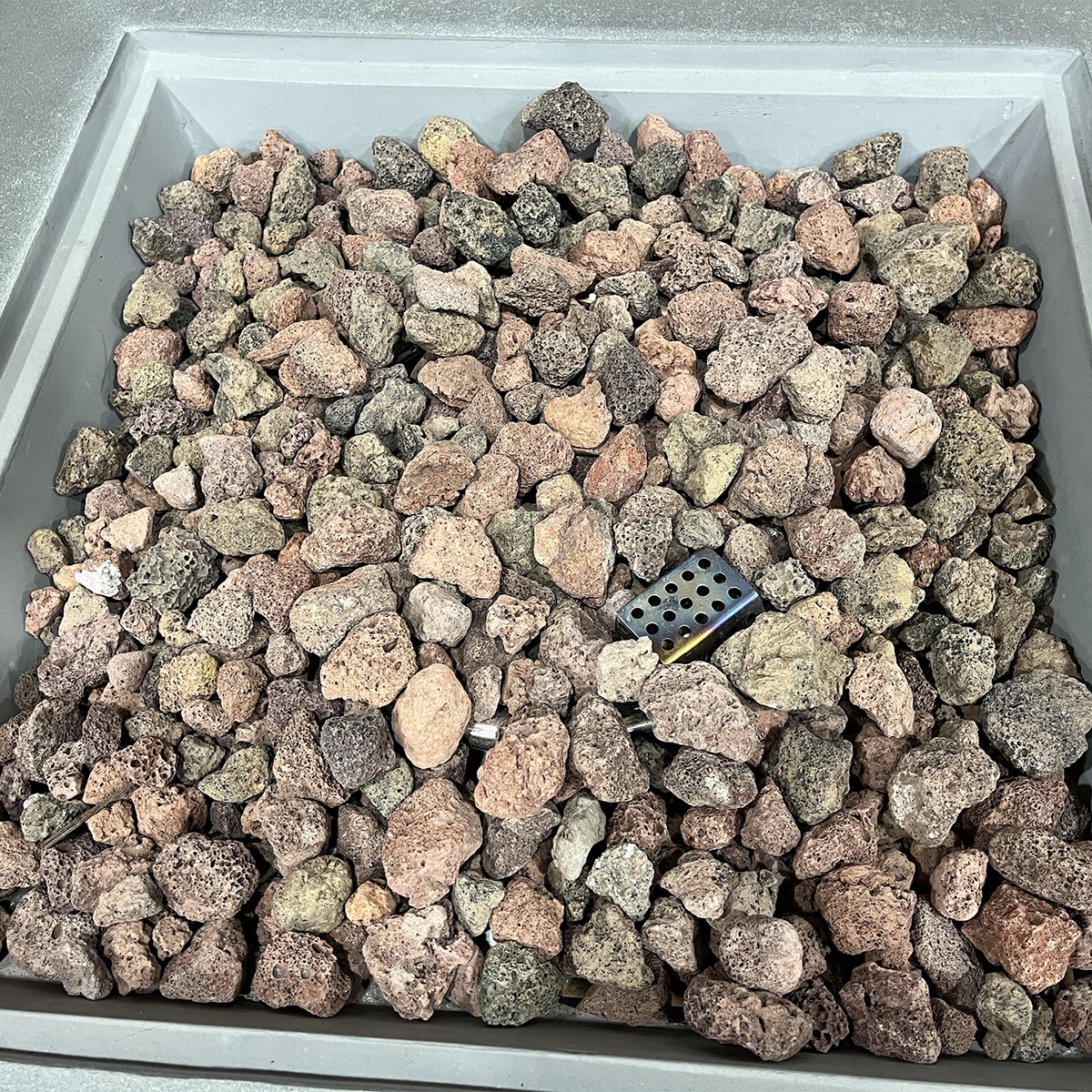 Mesa de exterior con brasero LPG Loa gris de 16 kw Gris-5