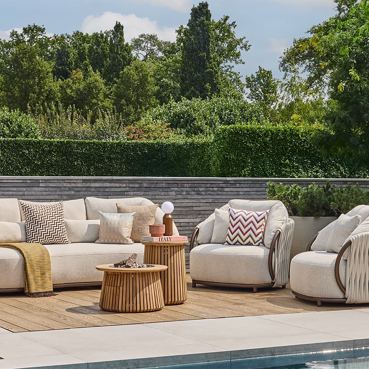Mesa de exterior Lagune Round 60 teak Madera-3