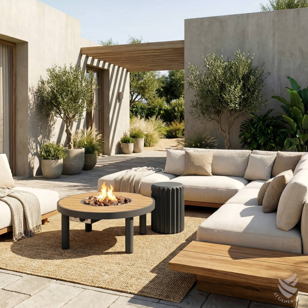 Mesa de exterior Riviera 80 Madera-2