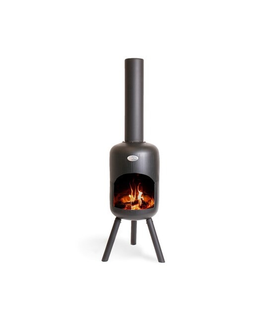 Chimenea de Leña Exterior Bonbini Negro-2