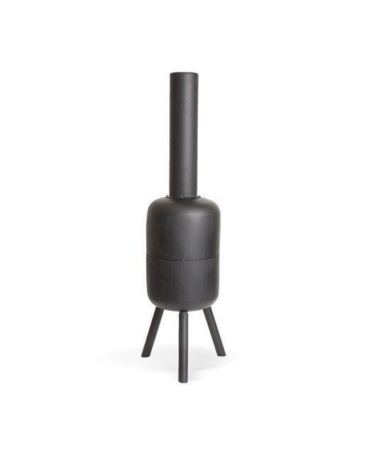 Chimenea de Leña Exterior Bonbini Negro-5