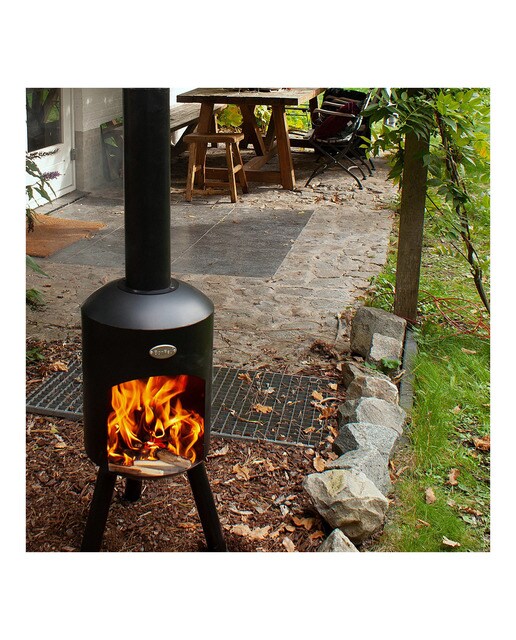 Chimenea de Leña Exterior Bonbini Negro-6
