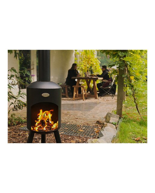 Chimenea de Leña Exterior Bonbini Negro-7
