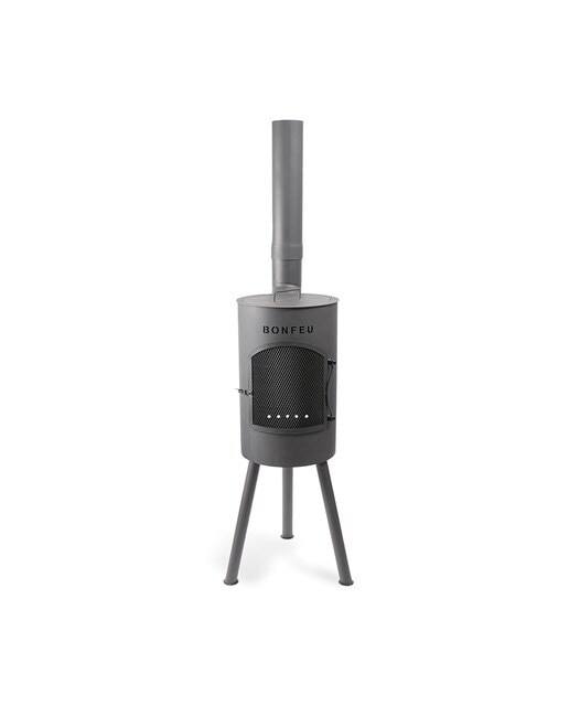 Chimenea de Leña Exterior Bongiano S Black Negro-3