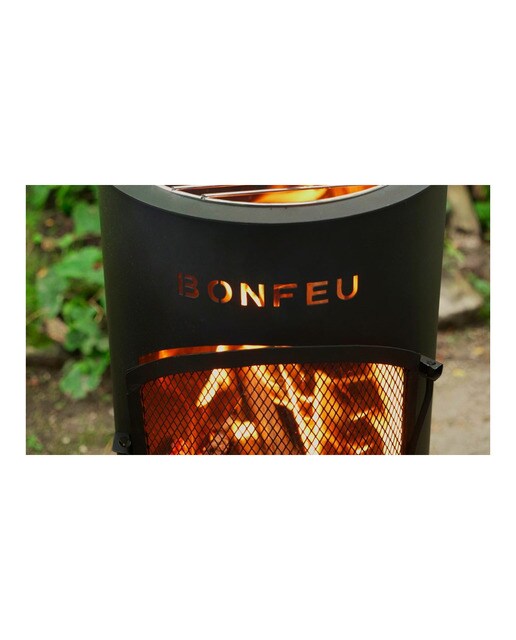 Chimenea de Leña Exterior Bongiano S Black Negro-6