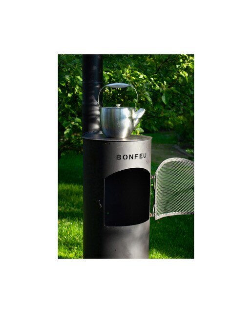 Chimenea de Leña Exterior Bongiano L Black Negro-6