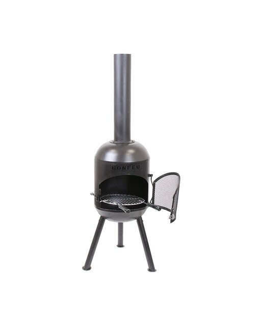 Chimenea de Leña Exterior Bonsolo Black Negro-3
