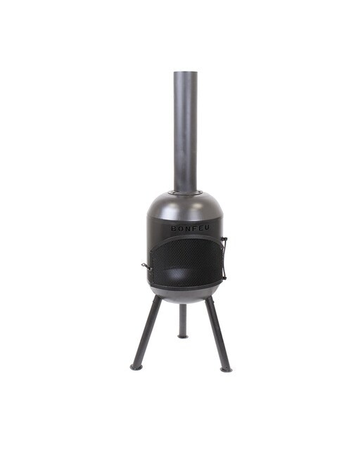 Chimenea de Leña Exterior Bonsolo Black Negro-4