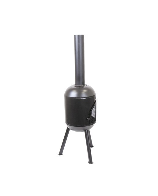 Chimenea de Leña Exterior Bonsolo Black Negro-6