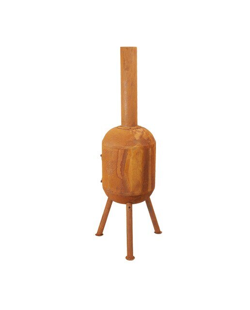 Chimenea de Leña Exterior Bonsolo Corten Óxido-5
