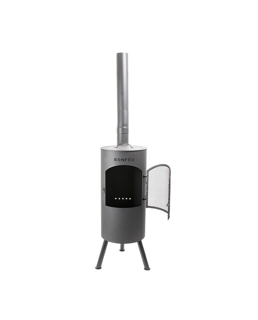 Lareira Exterior a Lenha Bontino Black Preto-4