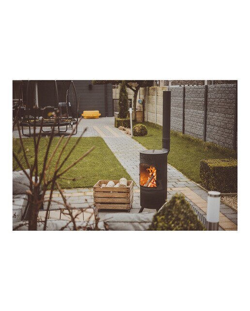 Lareira Exterior a Lenha Bontino Black Preto-11