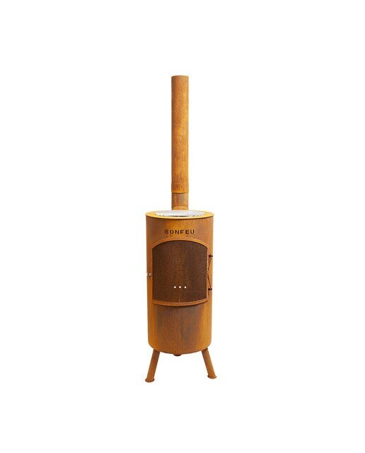 Chimenea de Leña Exterior Bontino Corten Óxido-3