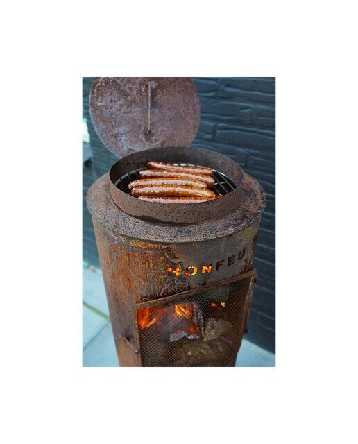 Chimenea de Leña Exterior Bontino Corten Óxido-11