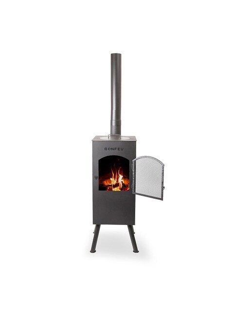 Chimenea de Leña Exterior Boncarré Black Negro-3