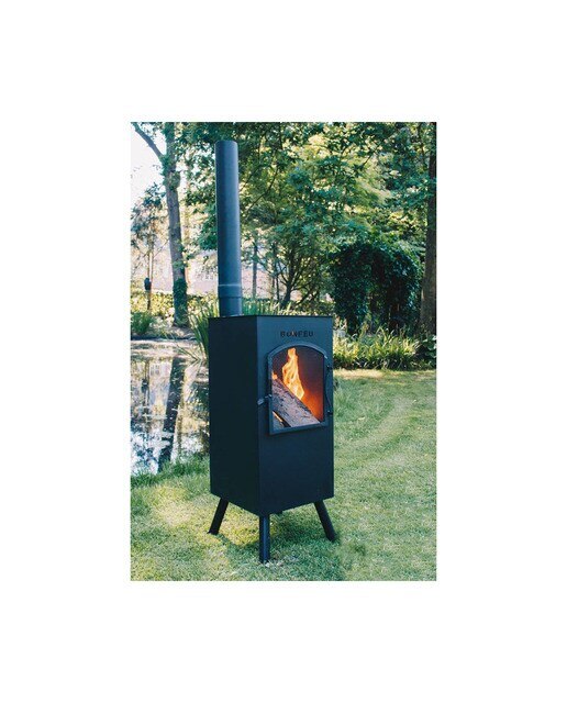 Chimenea de Leña Exterior Boncarré Black Negro-7