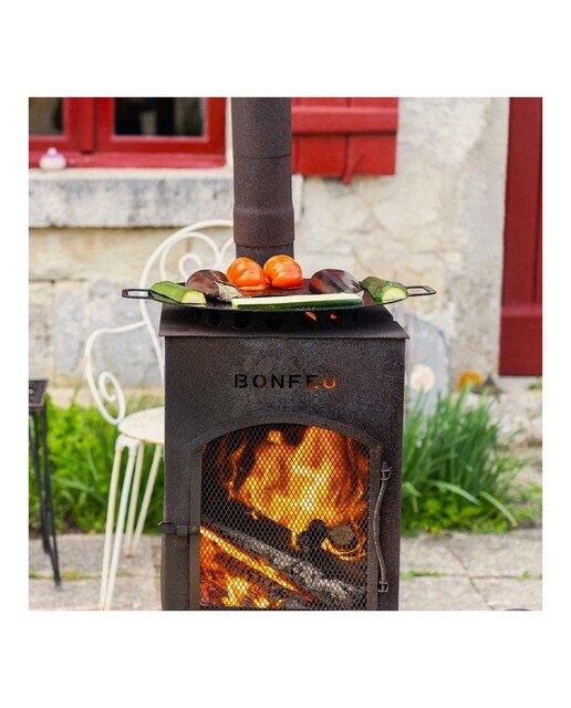 Chimenea de Leña Exterior Boncarré Black Negro-9
