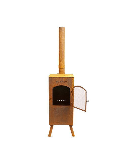 Chimenea de Leña Exterior Boncarré Corten Óxido-4