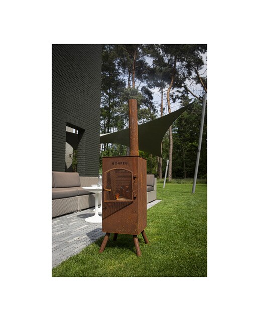 Chimenea de Leña Exterior Boncarré Corten Óxido-9