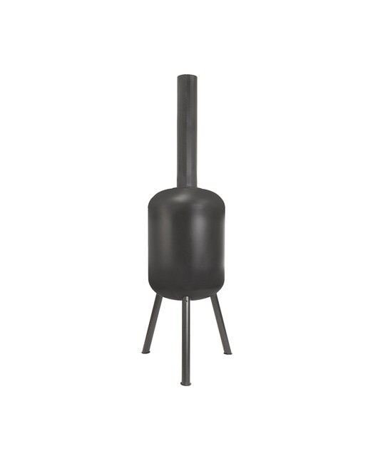 Chimenea de Leña Exterior Bonbono Acero Negro-6