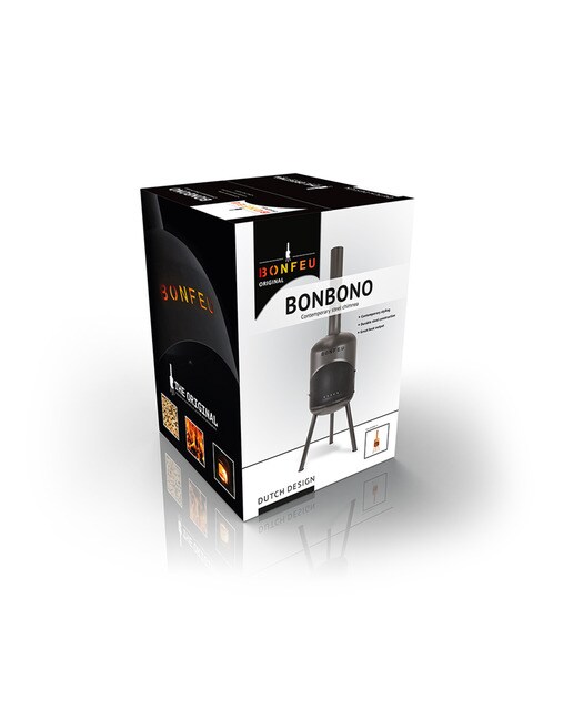 Chimenea de Leña Exterior Bonbono Acero Negro-7