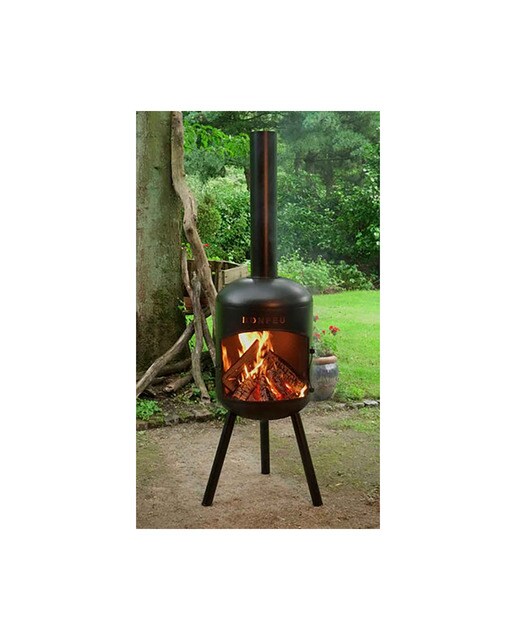 Chimenea de Leña Exterior Bonbono Acero Negro-13