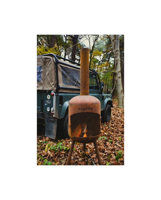 Chimenea de Leña Exterior Bonbono Acero Óxido Óxido-15