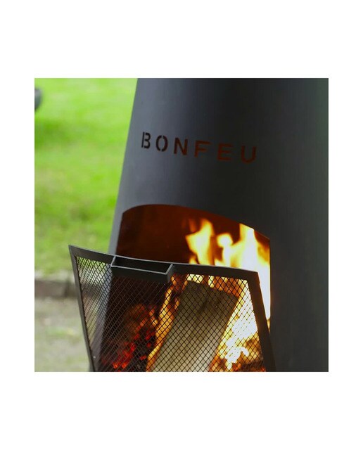 Chimenea de Leña Exterior BonPyra Negro-8