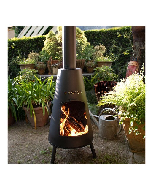 Chimenea de Leña Exterior BonPyra Negro-13