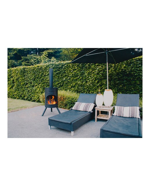 Lareira Exterior a Lenha Bonton 40 Black Preto-6