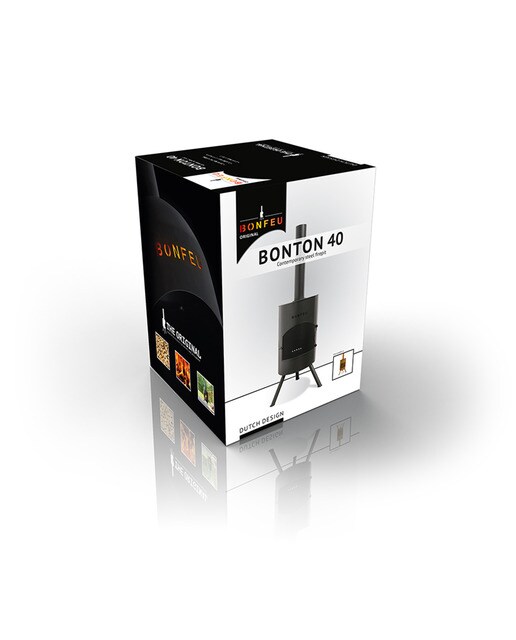 Lareira Exterior a Lenha Bonton 40 Black Preto-8