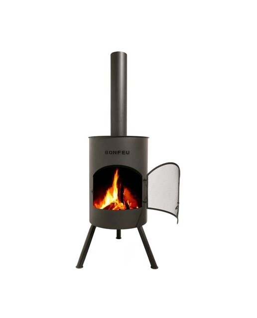 Imagem 0 de Lareira Exterior a Lenha Bonton 50 Black