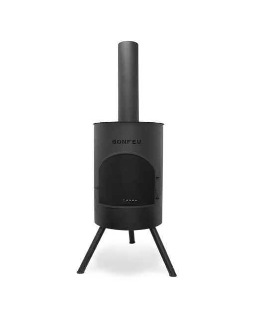 Chimenea de Leña Exterior Bonton 60 Black Negro-2
