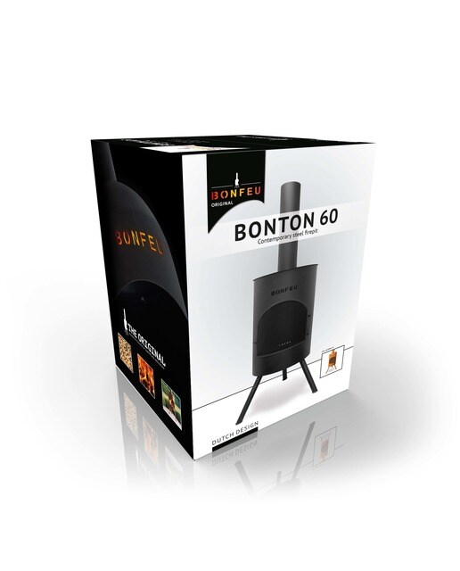Chimenea de Leña Exterior Bonton 60 Black Negro-5