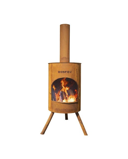Imagen 0 de Chimenea de Leña Exterior Bonton 60 Corten