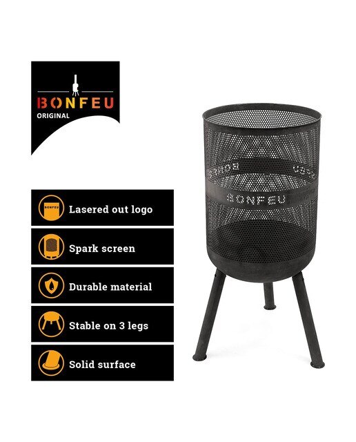 Chimenea de Leña Exterior Bonves 45 Negro-4