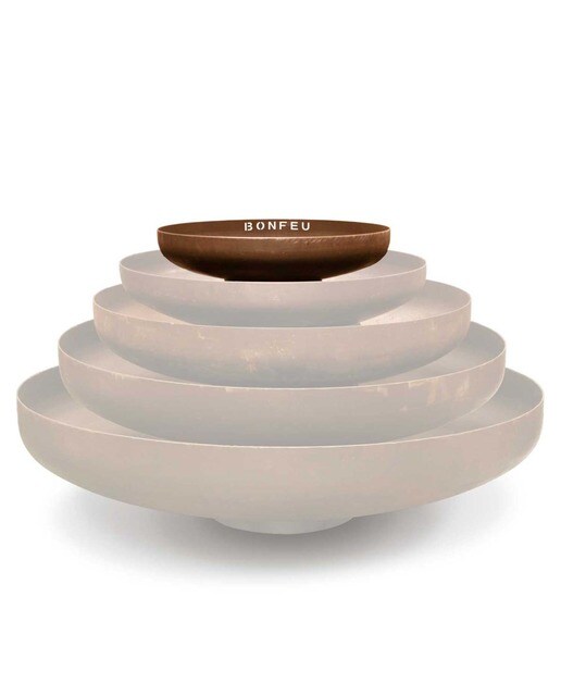 Brasero de Leña Bonbowl Acero Corten Ø 60 cm Óxido-3