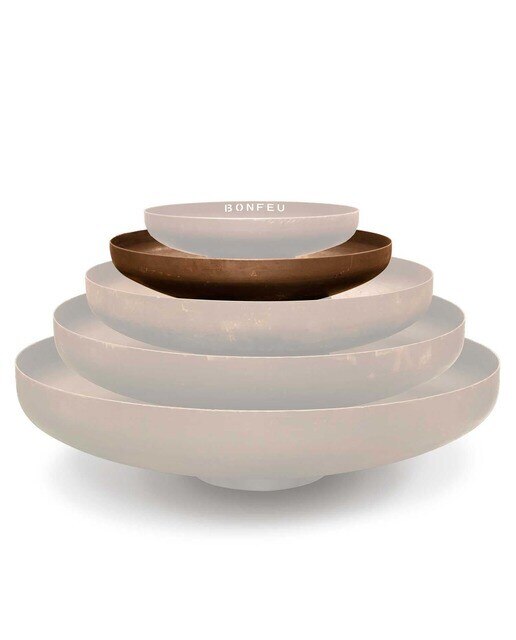 Brasero de Leña Bonbowl Acero Corten Ø 80 cm Óxido-3