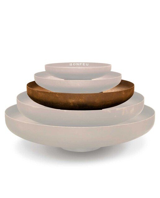 Brasero de Leña Bonbowl Acero Corten Ø 100 cm Óxido-3