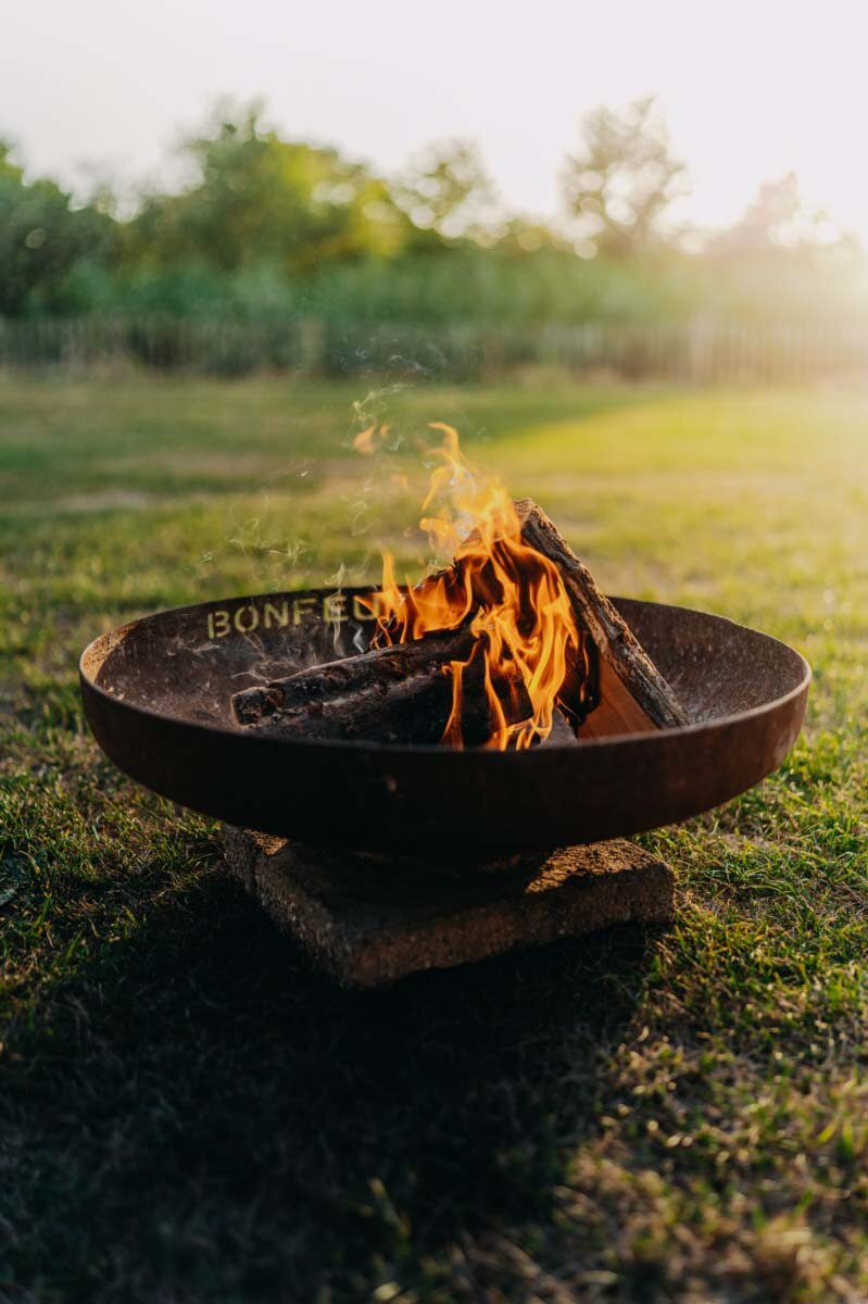 Brasero de Leña Bonbowl Acero Corten Ø 100 cm Óxido-4