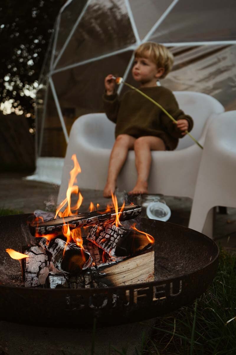 Brasero de Leña Bonbowl Acero Corten Ø 100 cm Óxido-5