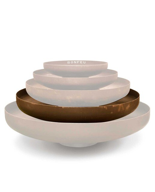Brasero de Leña Bonbowl Acero Corten Ø 120 cm Óxido-3