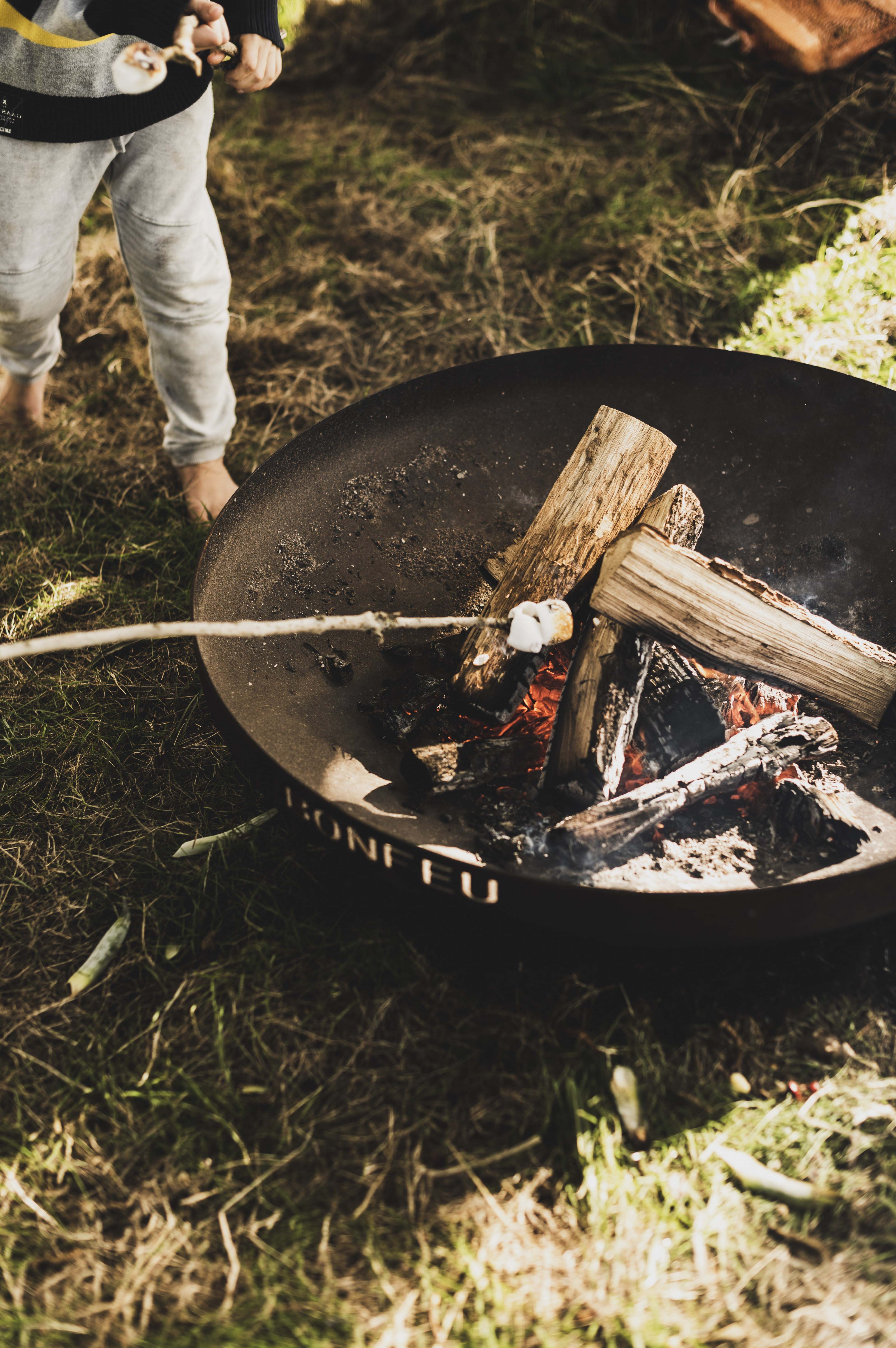 Brasero de Leña Bonbowl Acero Corten Ø 120 cm Óxido-5