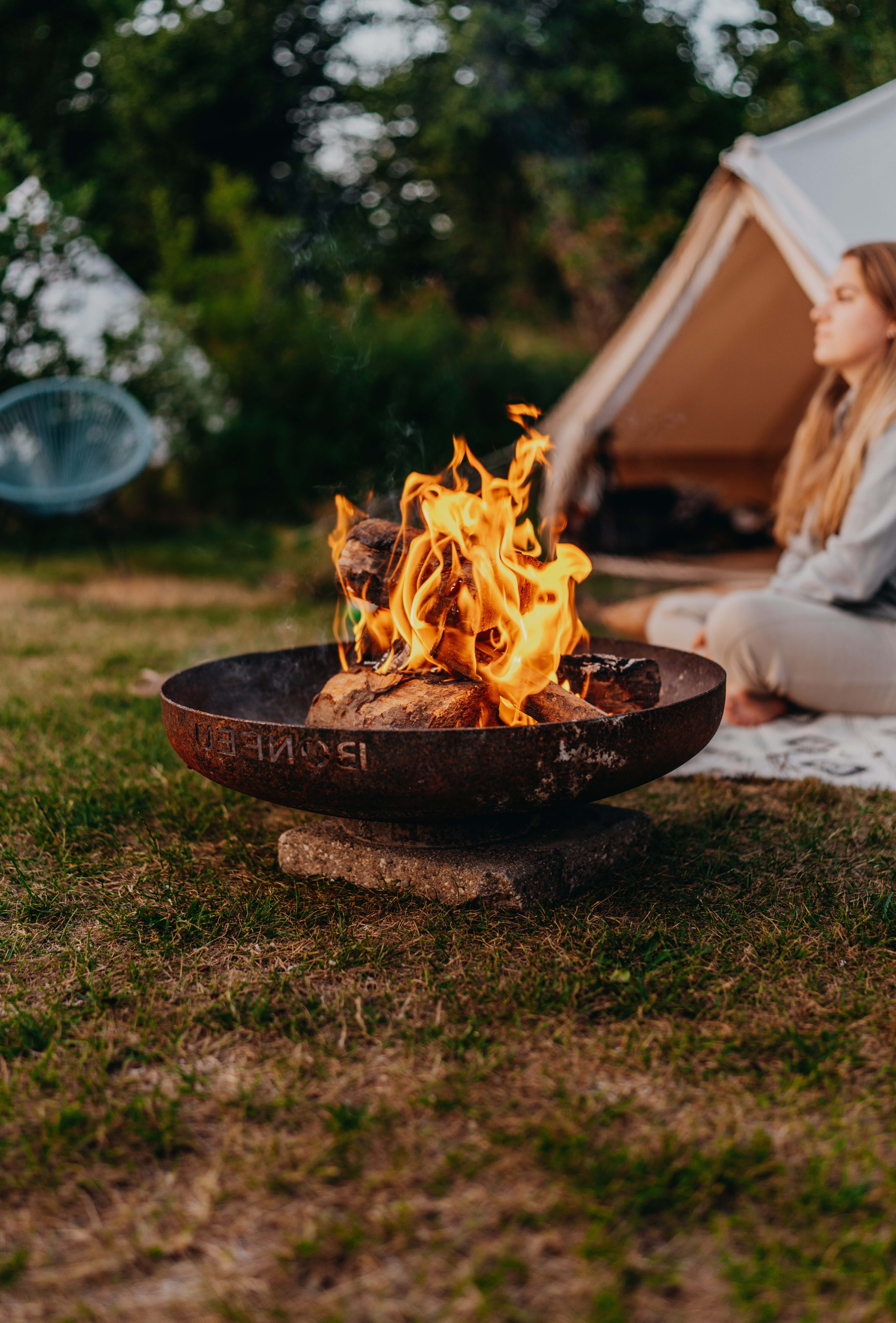 Brasero de Leña Bonbowl Acero Corten Ø 120 cm Óxido-7