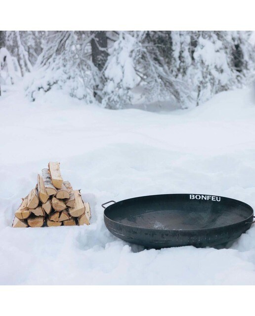 Brasero de Leña Bonbowl Plus Acero Corten Ø 80 cm Óxido-4
