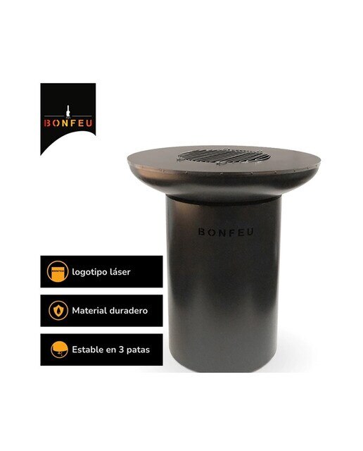 Chimenea de Leña Exterior Bonbiza Black Negro-5