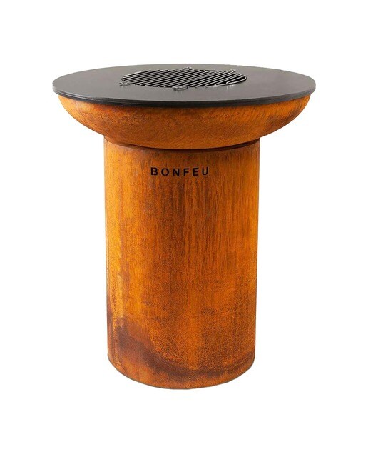 Chimenea de Leña Exterior Bonbiza Corten Óxido-1