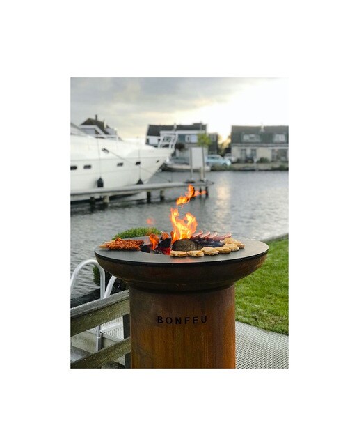 Chimenea de Leña Exterior Bonbiza Corten Óxido-6