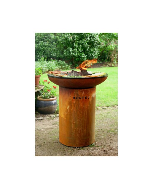Chimenea de Leña Exterior Bonbiza Corten Óxido-8
